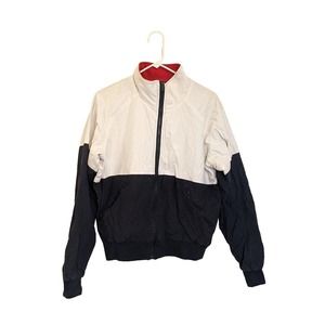 John Galt Women's Jacket White Full Zip Size M Vintage Collared.